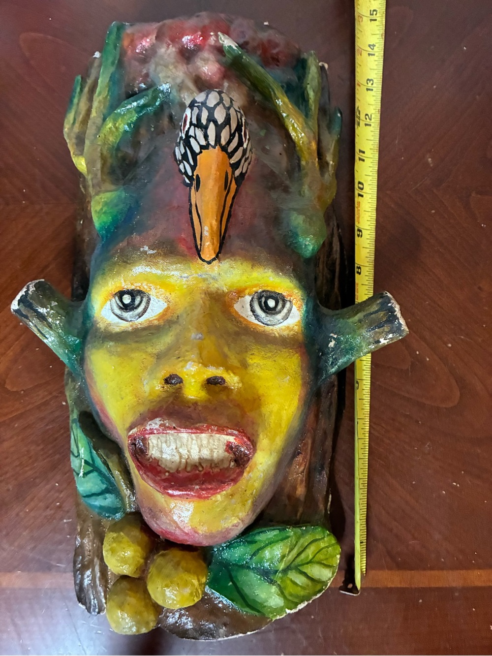 Unique Papier-mâché  Mask (Attic Find - Unknown Origin) - Picture 4 of 7